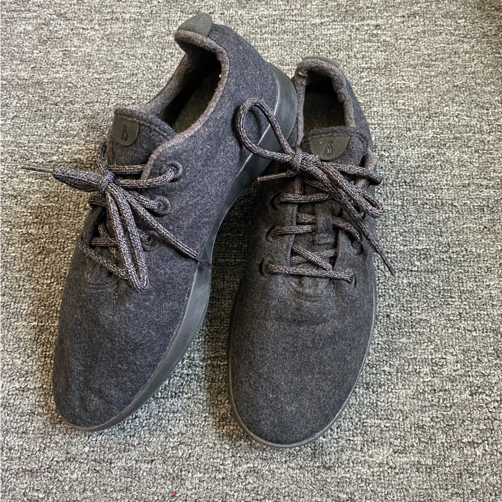 AllBirds Mens WR Wool Runners Shoes Dark Gray Merino Wool Lace Up Size 11